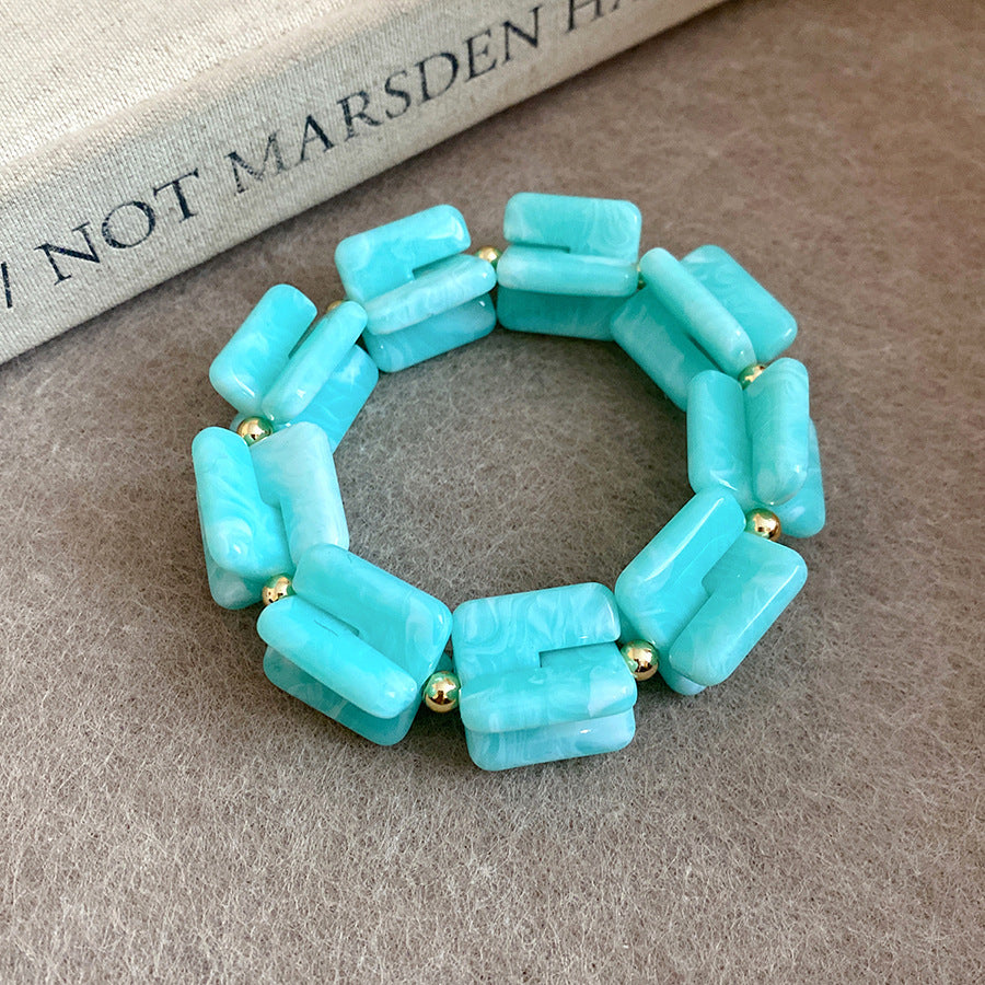Dopamine Acrylic Beaded Sub Personality Light Luxury Bracelets