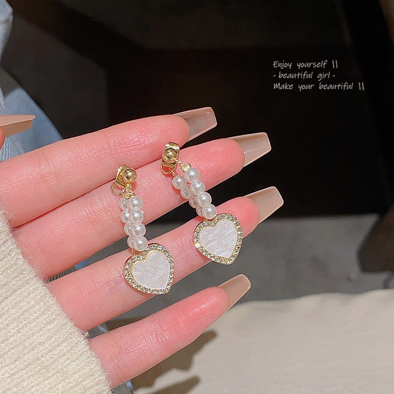 Needle Gentle Elegant Pearl Female Light Luxury Earrings