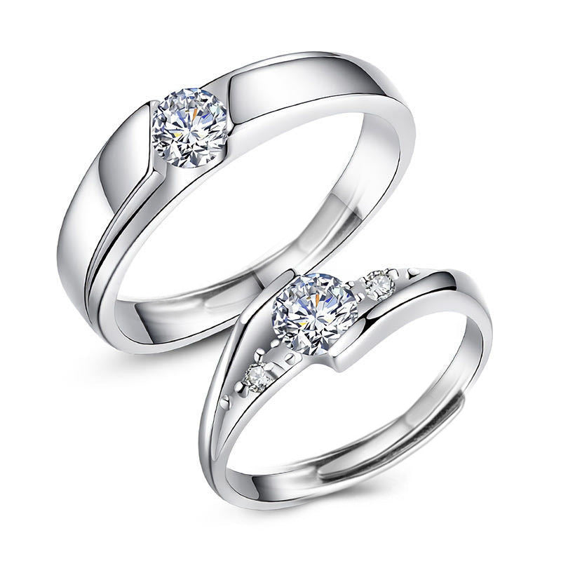 Moissanite Sterling Sier Ornament Niche Open Rings