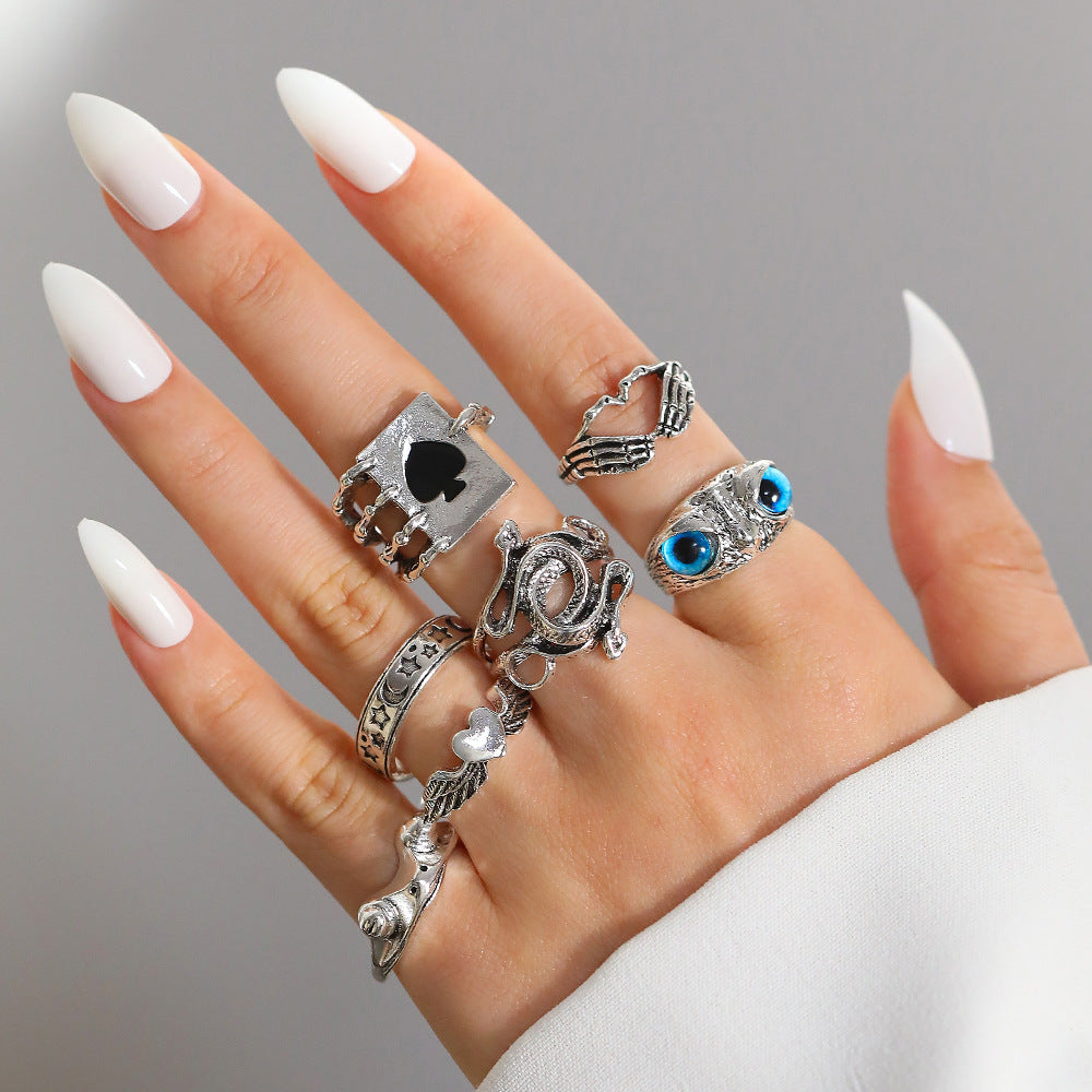 Vintage Animal Suit Owl Open Crying Rings