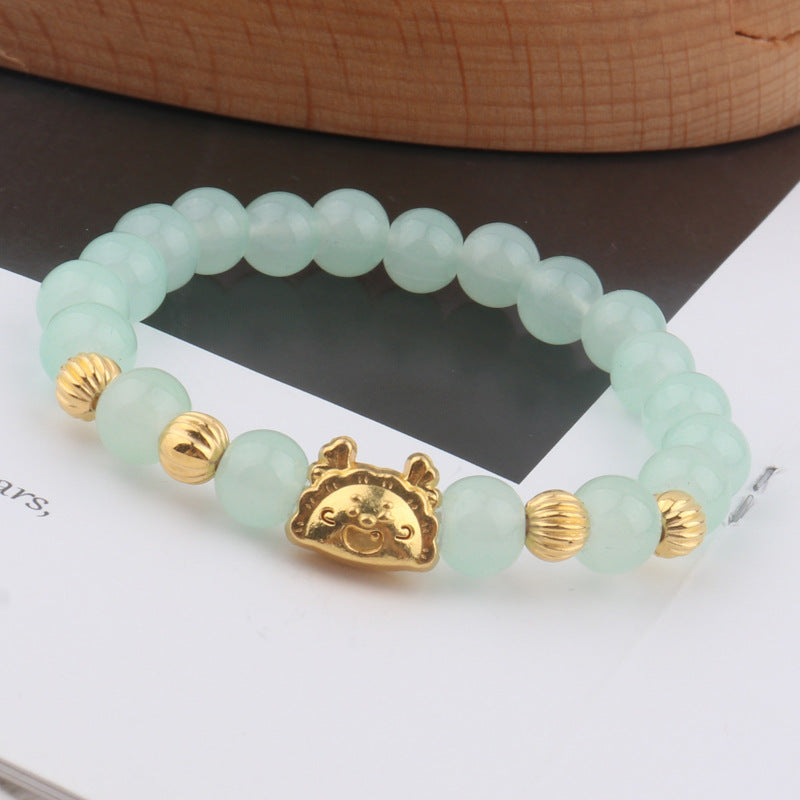 Imitation Agate Exquisite Iron Flower Fu Bracelets