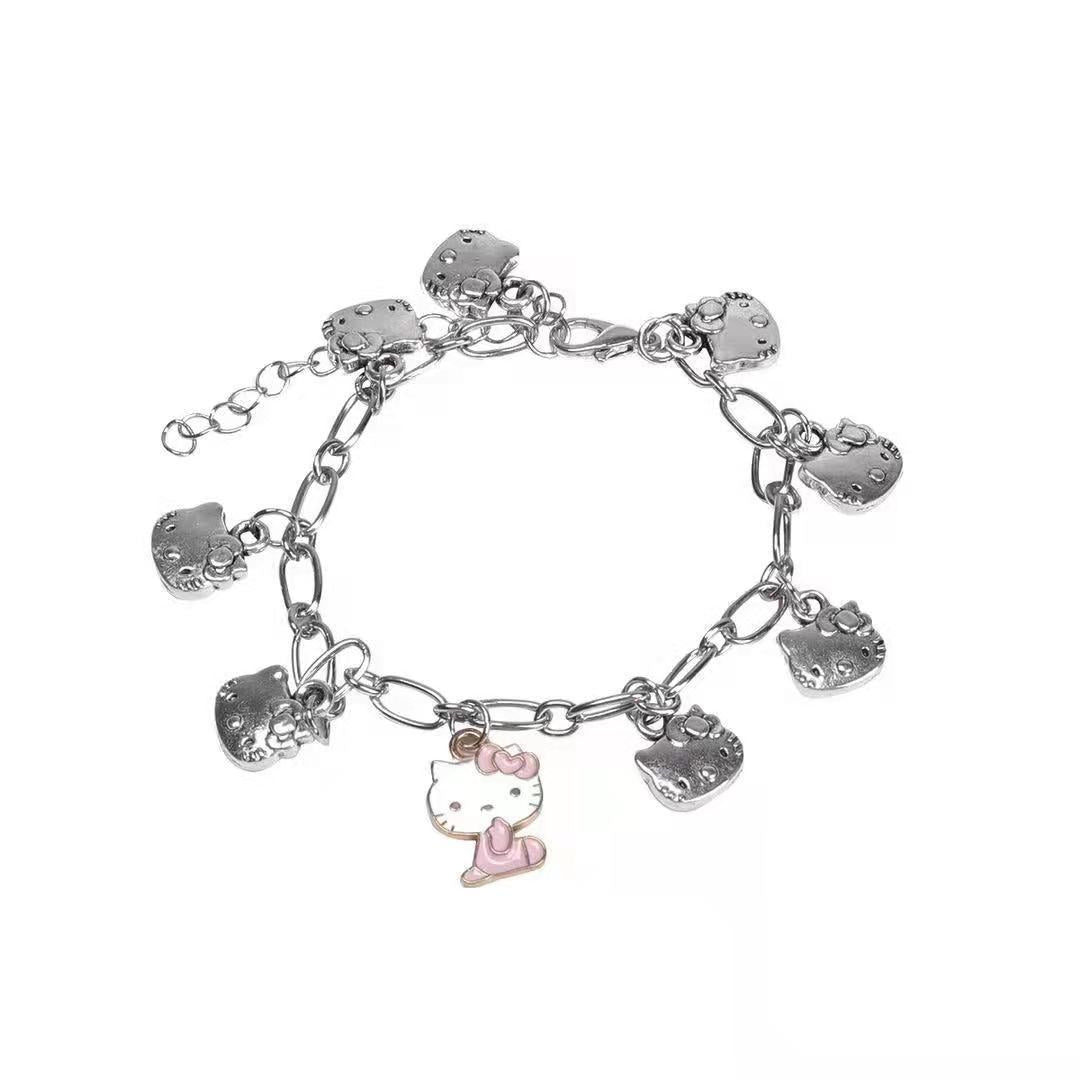 Chat Amour Chaud Doux Mignon Double Bracelets