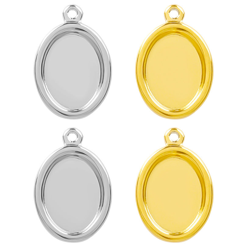Stainless Steel Oval Dial Parts Handmade Vacuum Necklace
