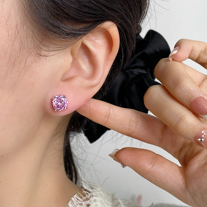 Colorful Crystals Light Luxury Temperament Versatile Ear Clip