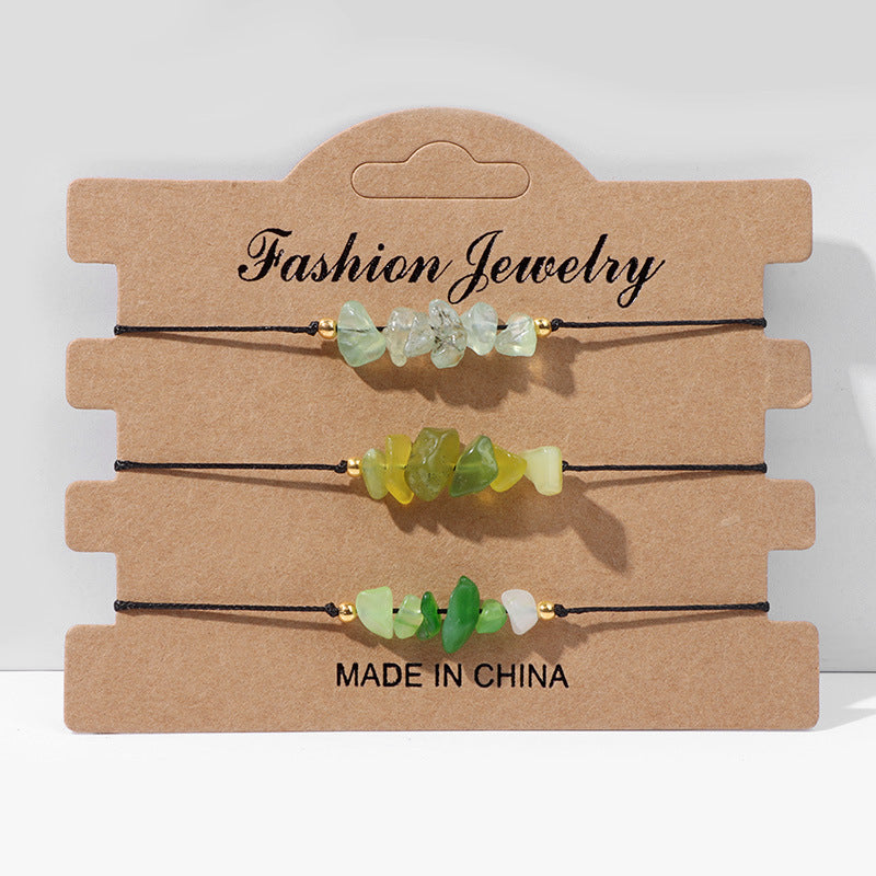 Natural Crystal Gravel Female Irregular Rough Stone Bracelet