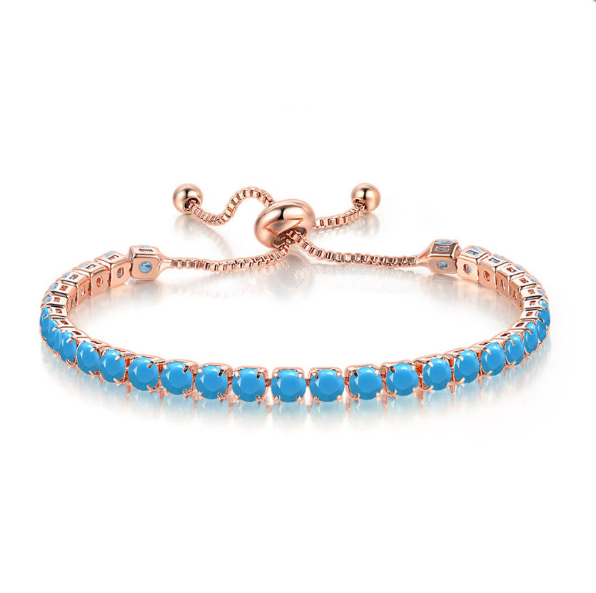 Unique Women's Single-row Diamond Adjustable Crystal Bracelet