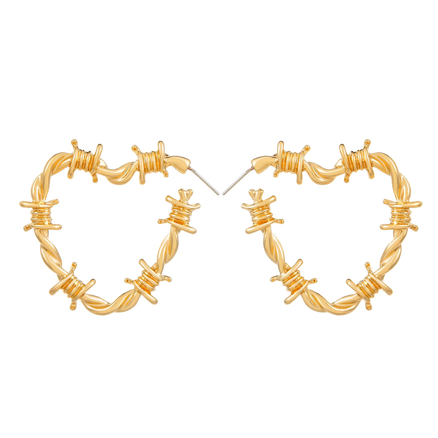 Style Retro Exaggerated Knotted Twisted Thorns Earrings