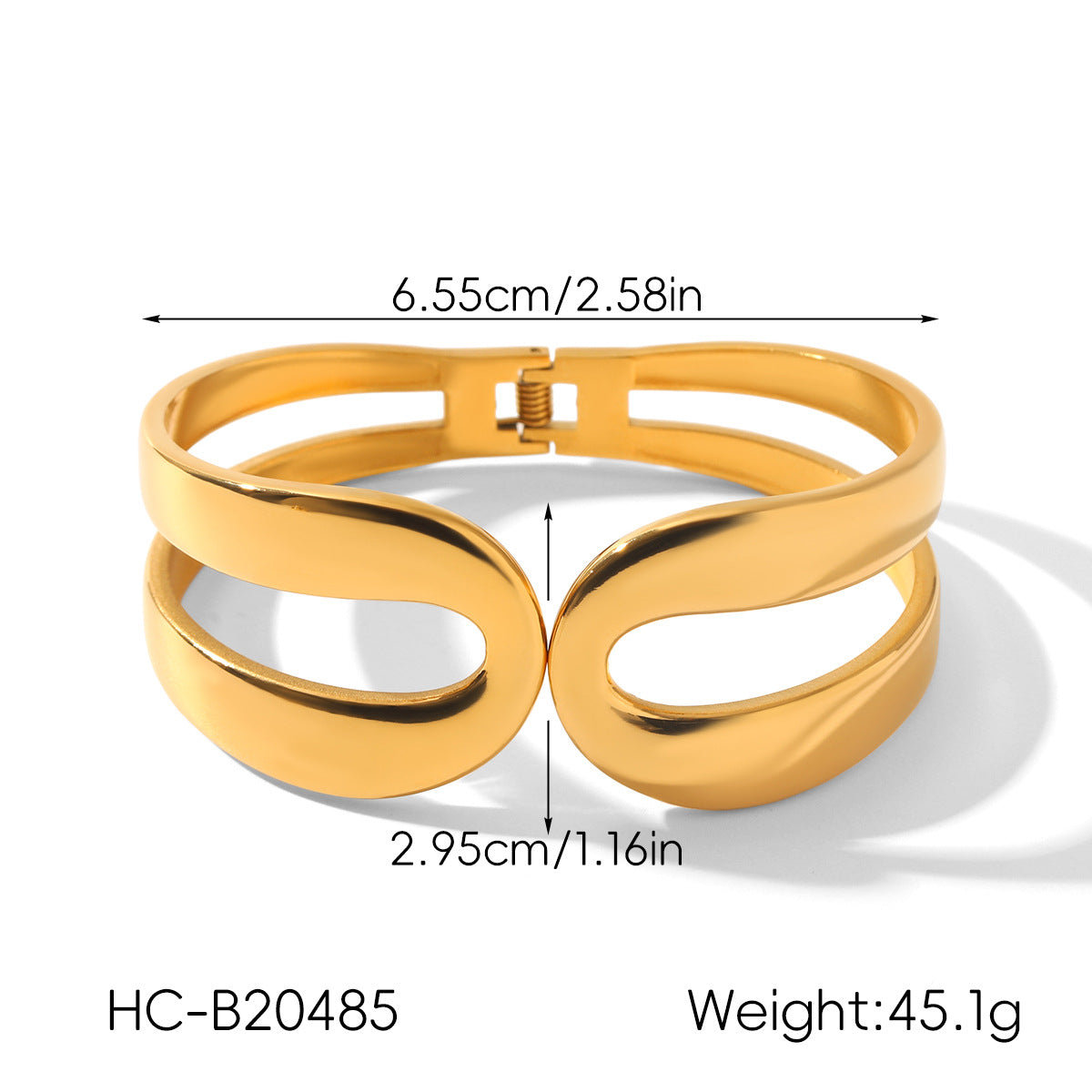 Sier Color Matching Titanium Steel Personality Simple Irregular Bracelets