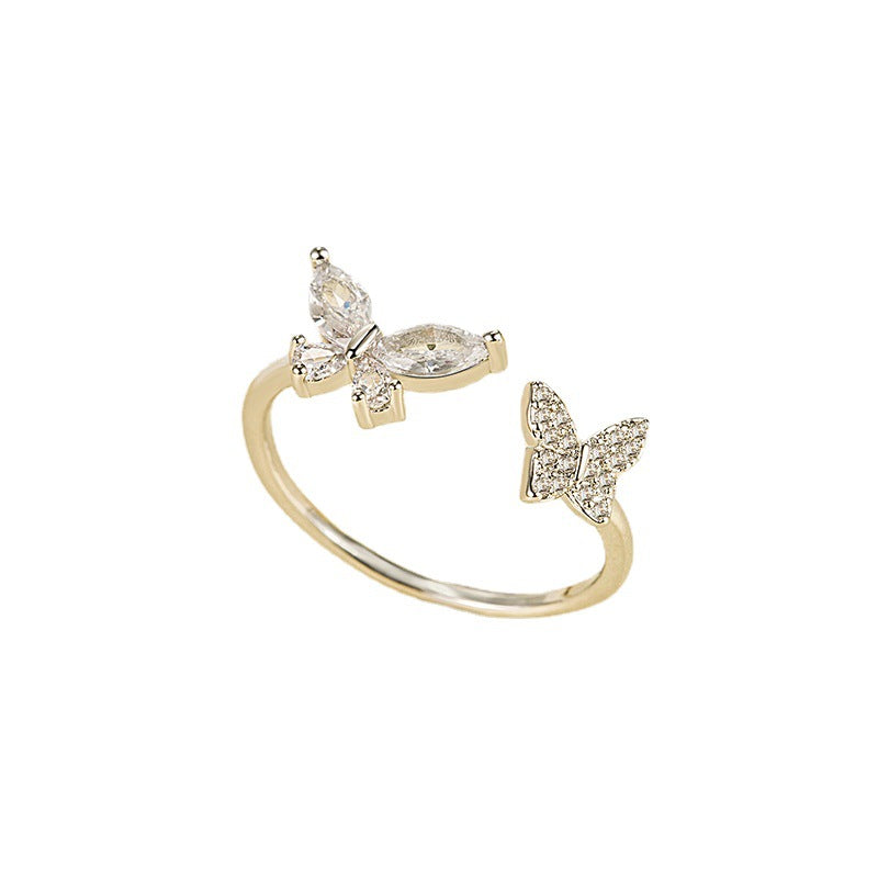 Oxygen Fairy Design Light Luxury High-grade Flash Sweet Refined Rings