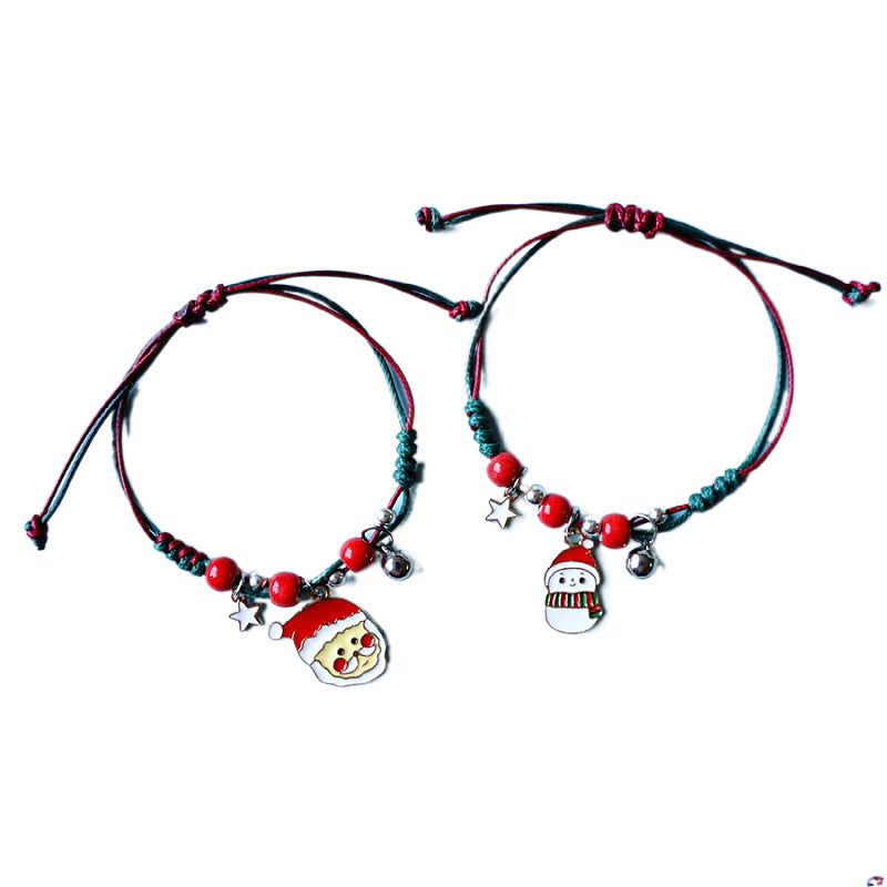 Woven Red Carrying Strap Popular Santa Claus Bracelets