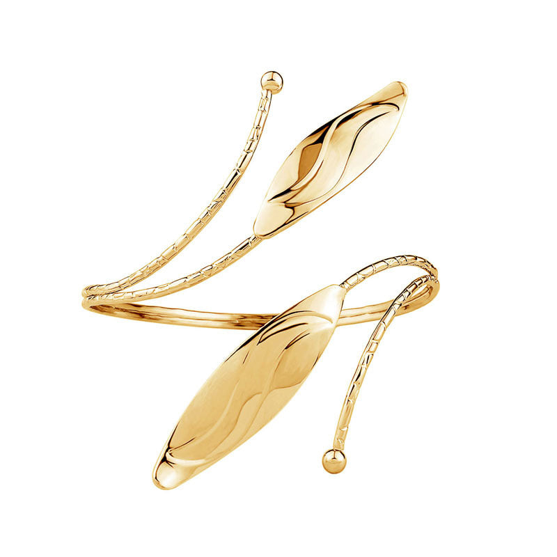 Open Metal Geometric Hollow Glossy Pattern Bracelet
