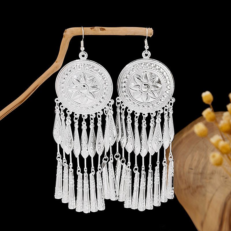 Bohemian Long Tassel Retro Ethnic Style Earrings