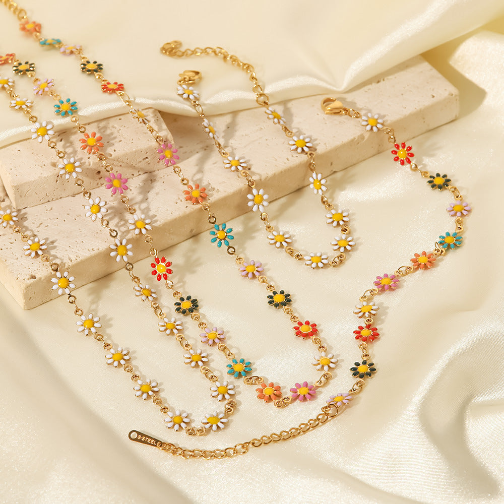 Little Daisy Chain Stainless Steel Fashionable Creative Bracelets