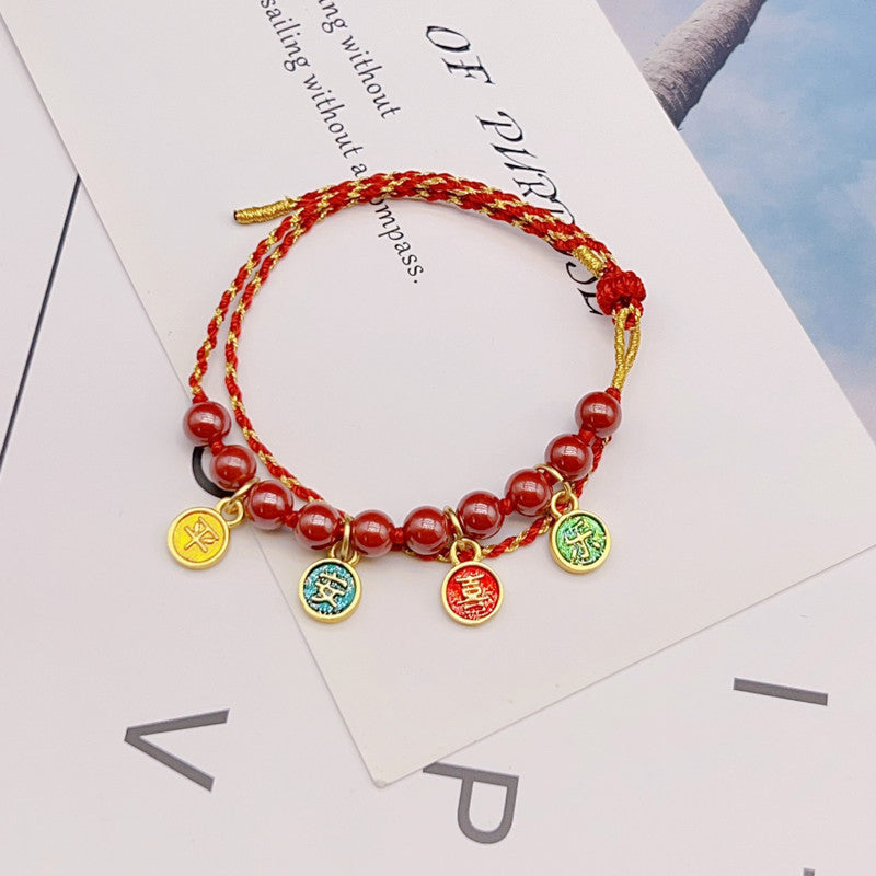 Exclusive Safe Joy Emperor Sandstone Hand-woven Bracelets