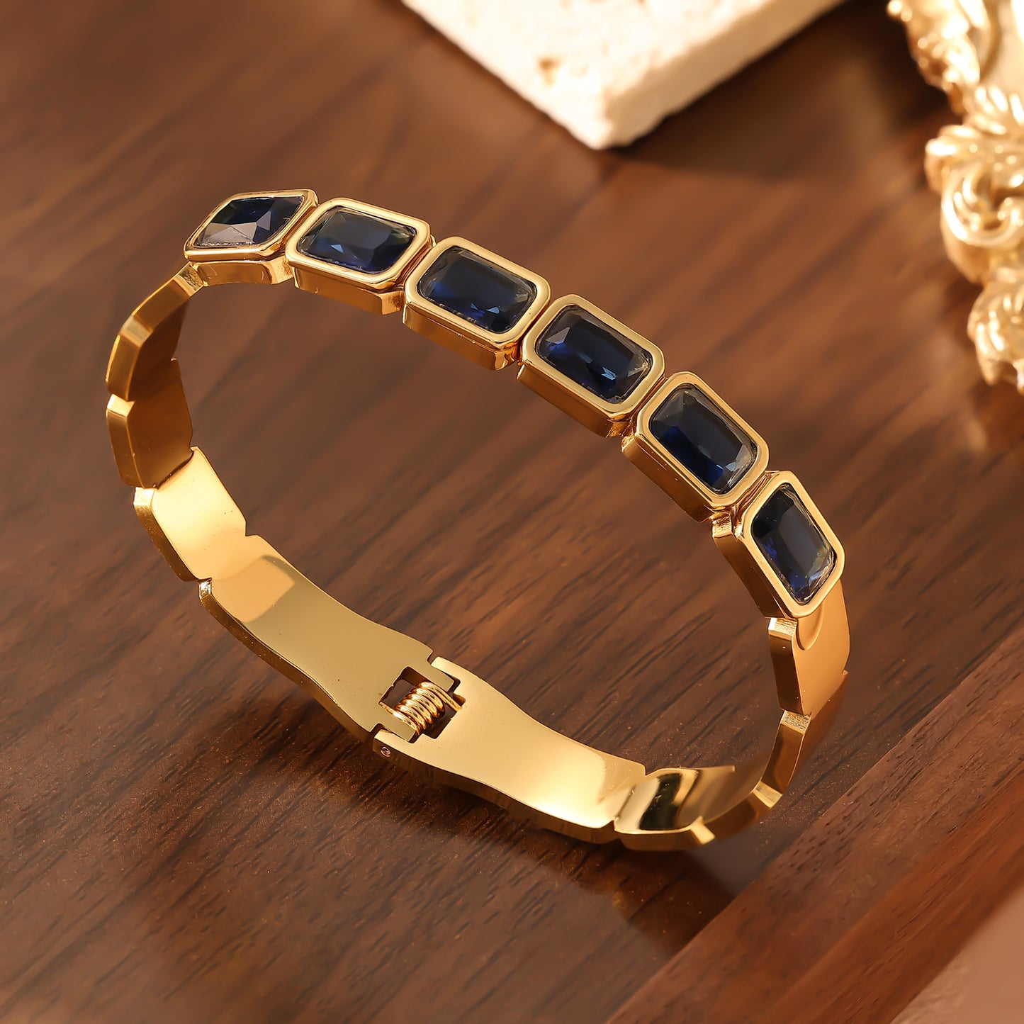 Steel Square Colored Design Trendy Cool Bracelet