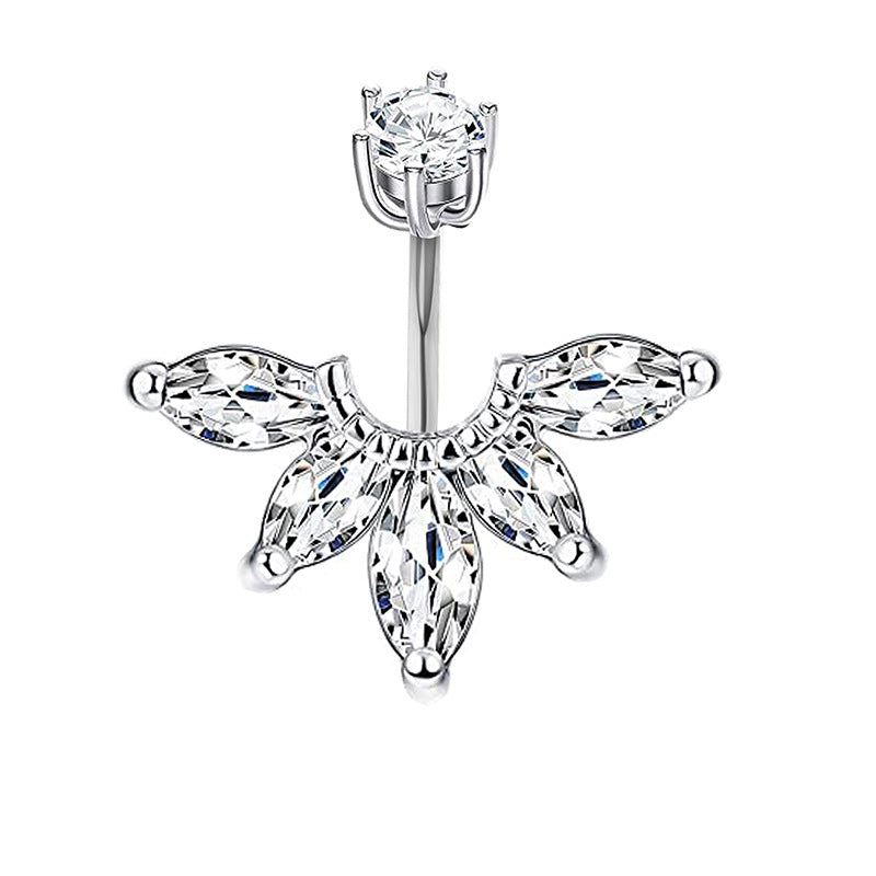 Zircon Navel Human Body Piercing Piece Rings