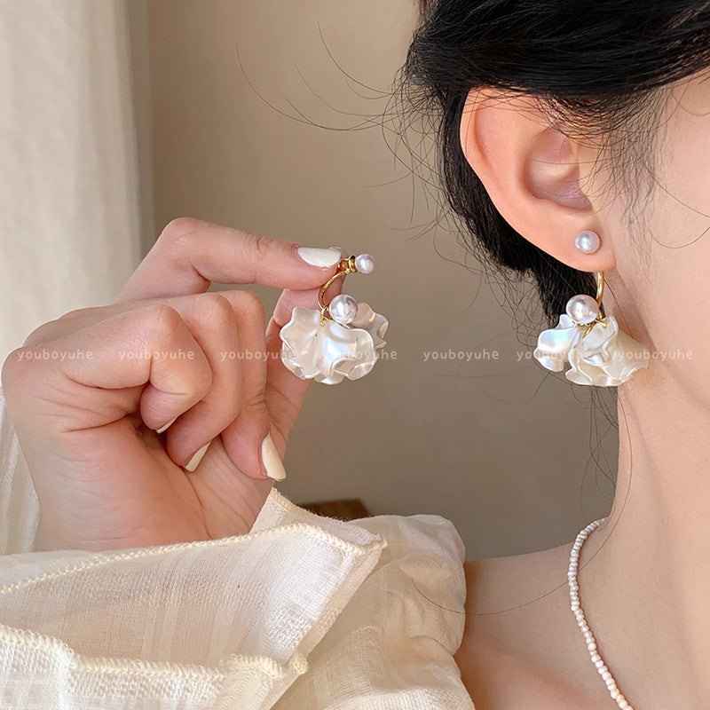 Women's Vacation Style Super Fairy Sweet Flower Seaside Colorful Little Wild Earrings