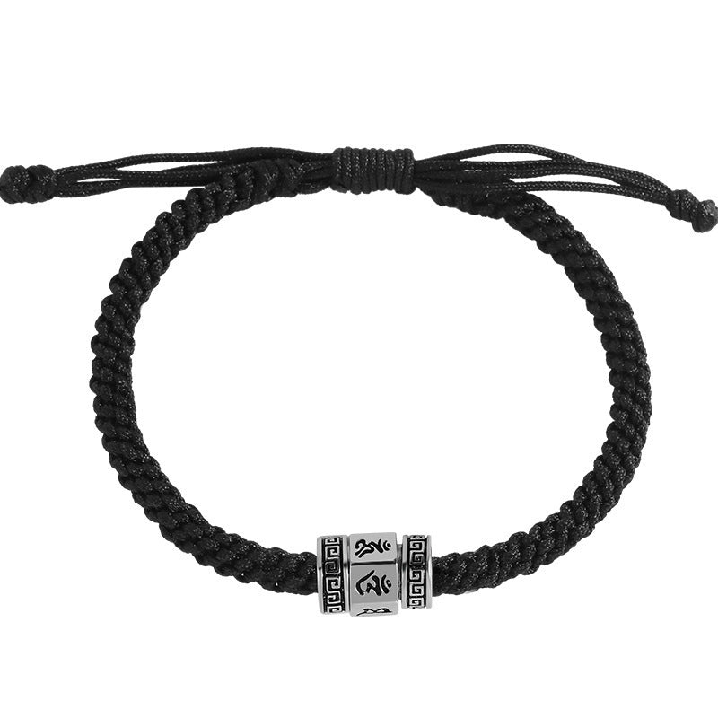 Drehbares Mantra für Herren, trendige, einzigartige, handgefertigte geflochtene Armbänder