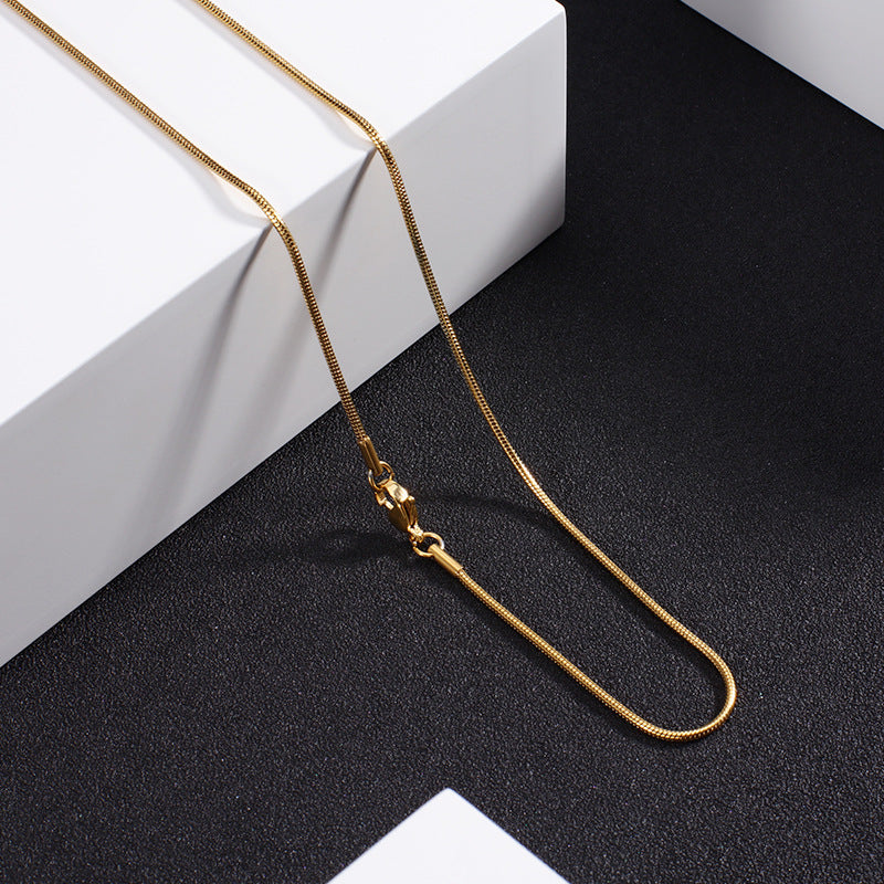 Snake Chain Exquisite Clavicle Lanyard Stainless Necklace