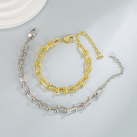 Simple U-shaped Vachette Clasp Stitching Exquisite Bracelets