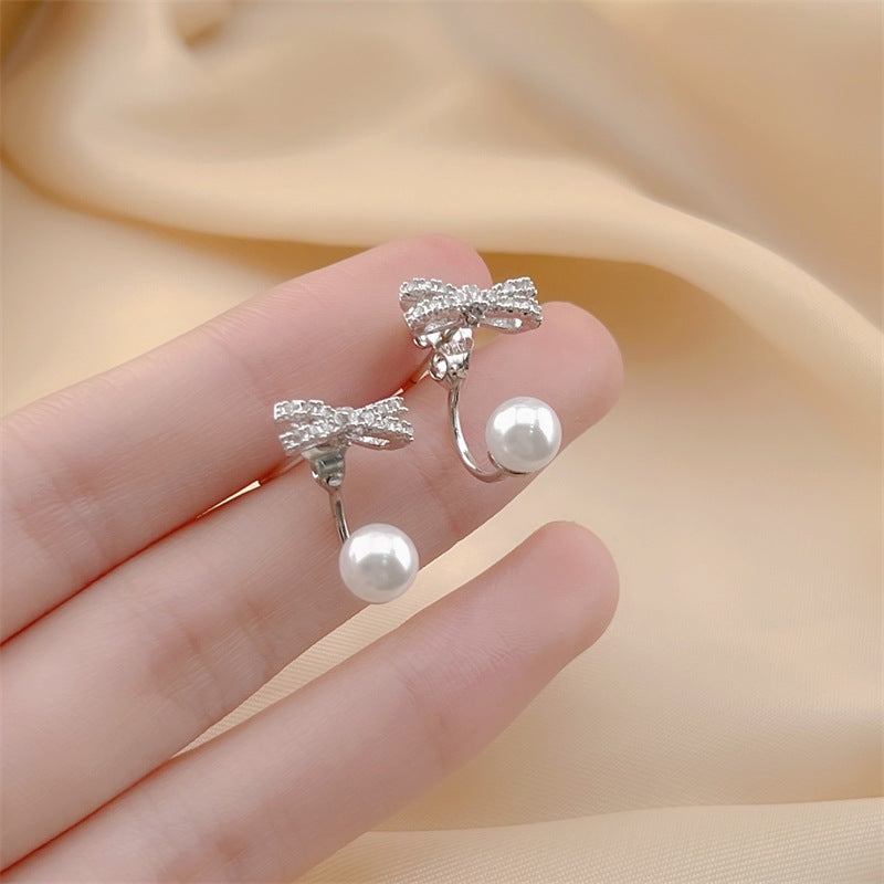 Elegant Bowknot Pearl Exquisite Design Personalized Earrings