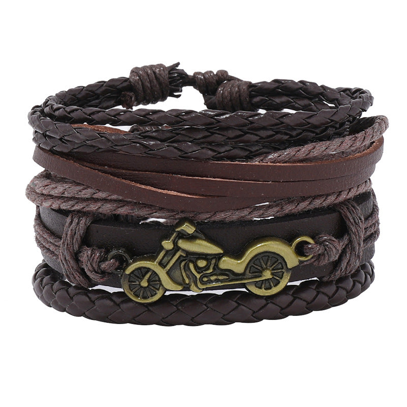 Accessories Simple Handmade Weave Vintage Leather Bracelets