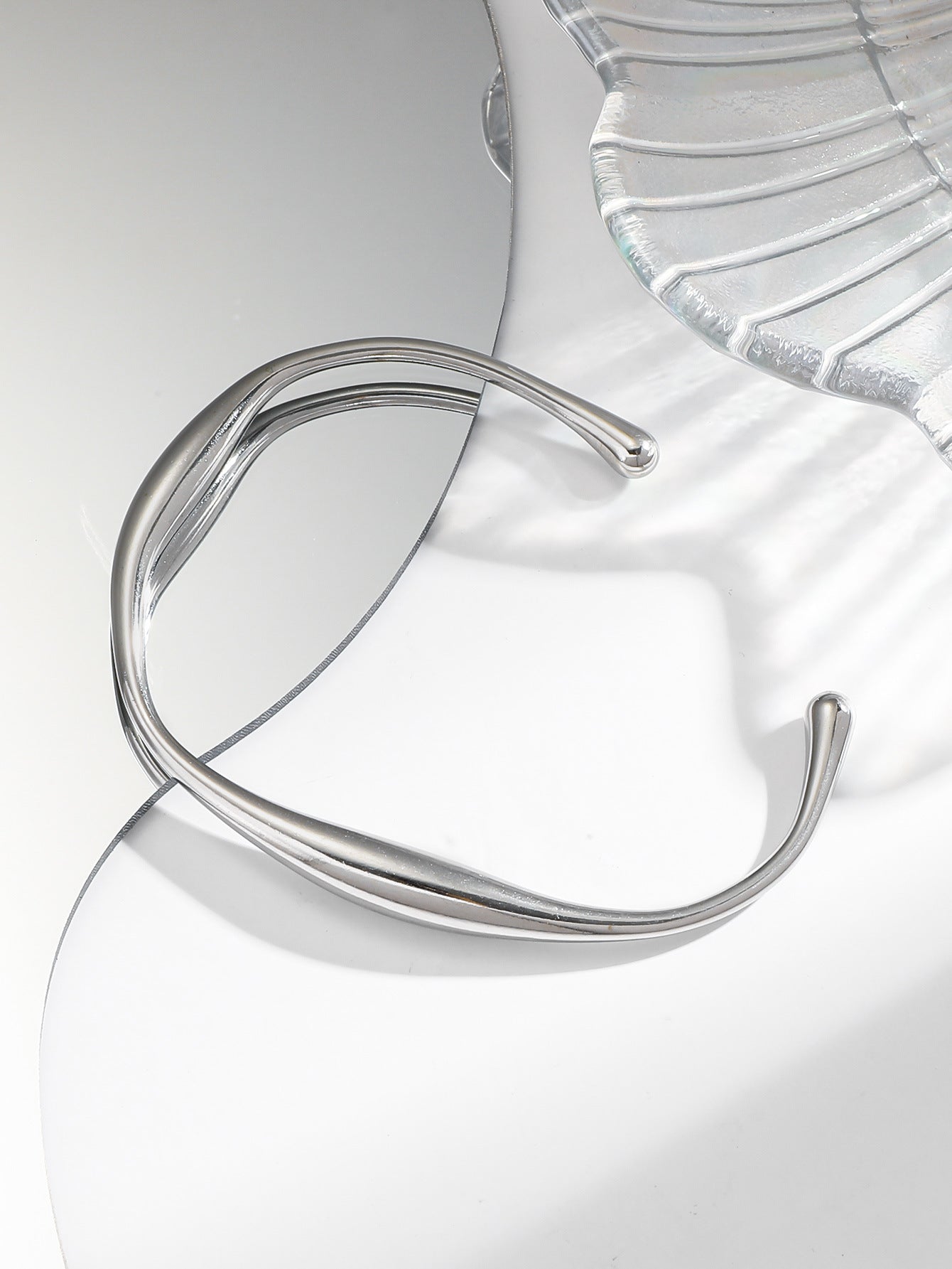 Niche Temperament Water Drop Armband Stainless Steel Opening Bracelet