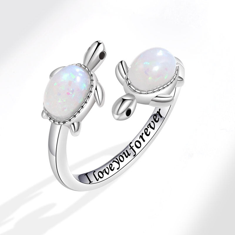 Imitation Opal Open Female Mother's Day Rings