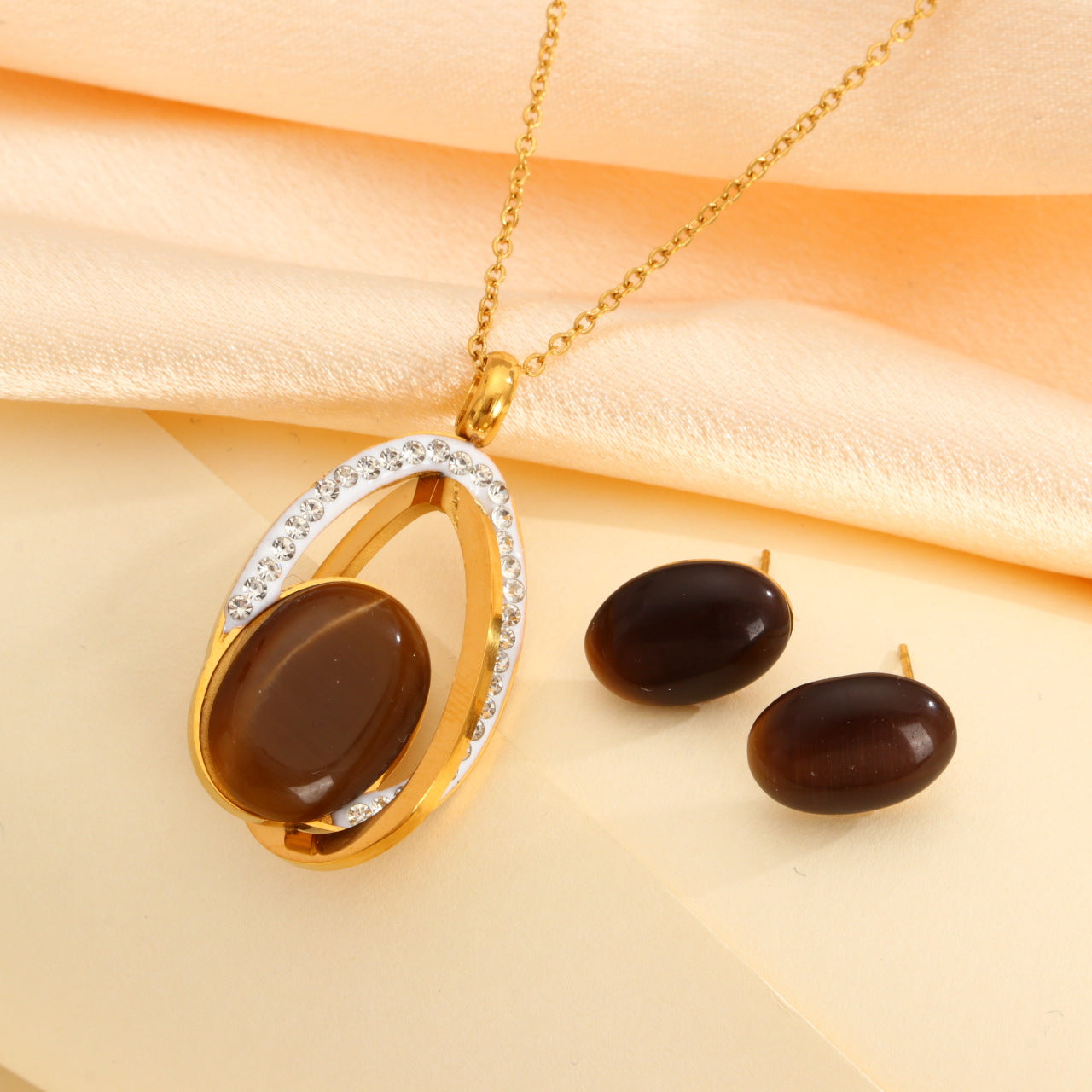 Women's Suit Geometric High Quality Stainless Steel Jewelry Set