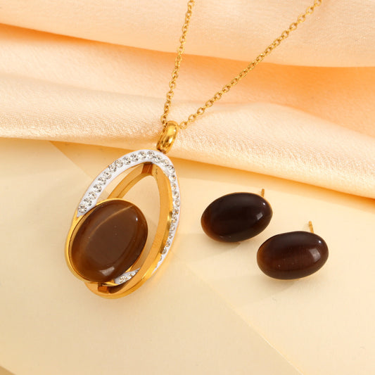 Women's Suit Geometric High Quality Stainless Steel Jewelry Set