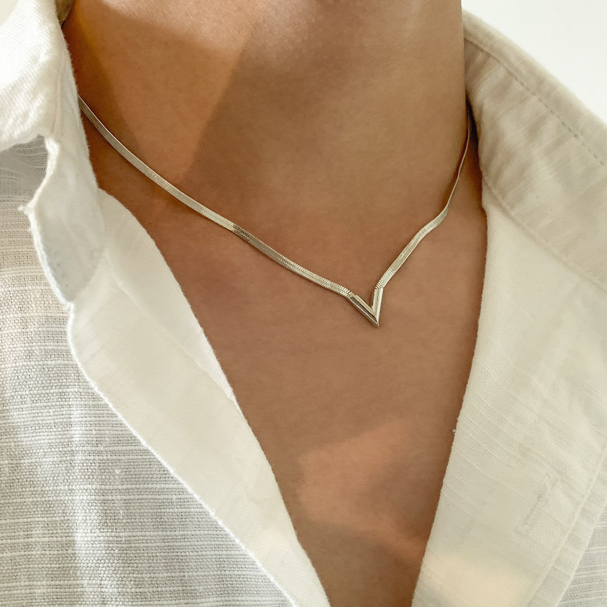 Women's Hip Hop Street Snap Metal Snake Bones Chain Necklace