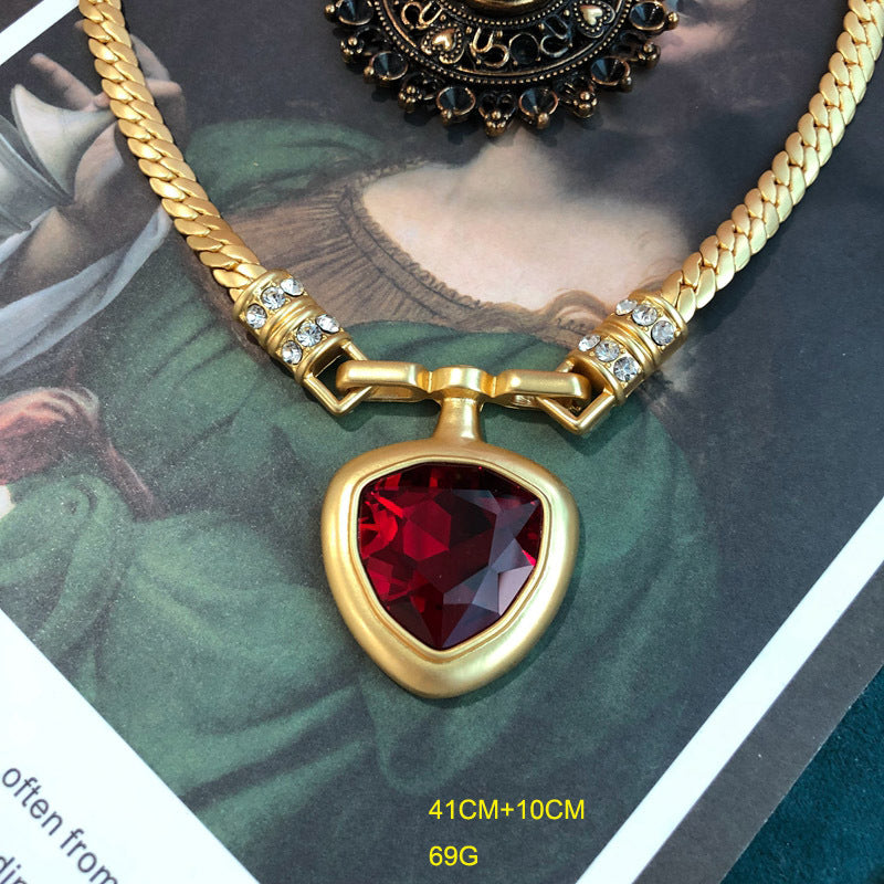 Vintage Series Electroplated Real Gold Rose Chinese Green Temperament Wild Jewelry Set