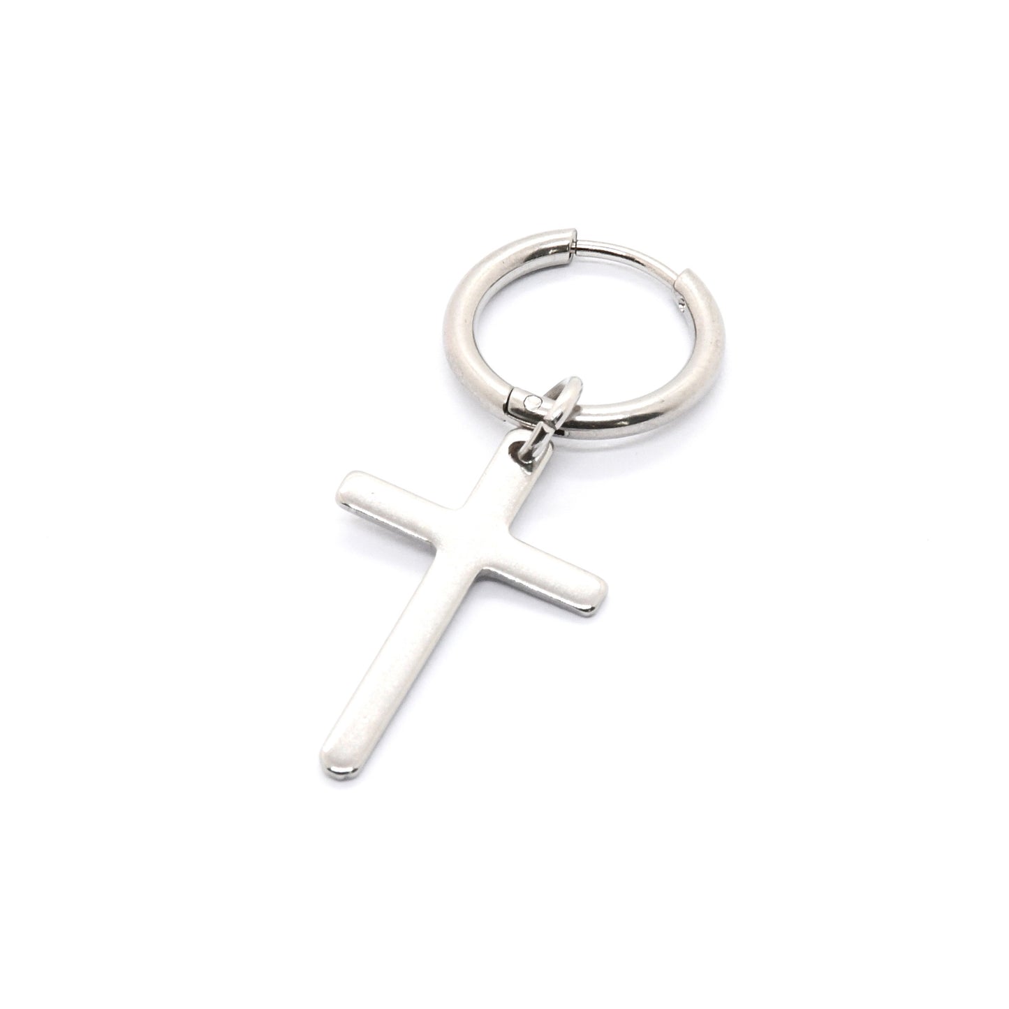 Men's Cross Punk Stainless Steel Trendy Art Born Earrings