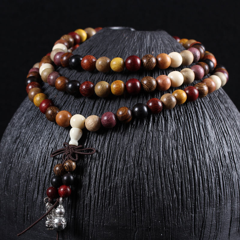 Women's Wooden Beaded Beads Rosary Rosewood Door Frame Yellow Pear Bracelets