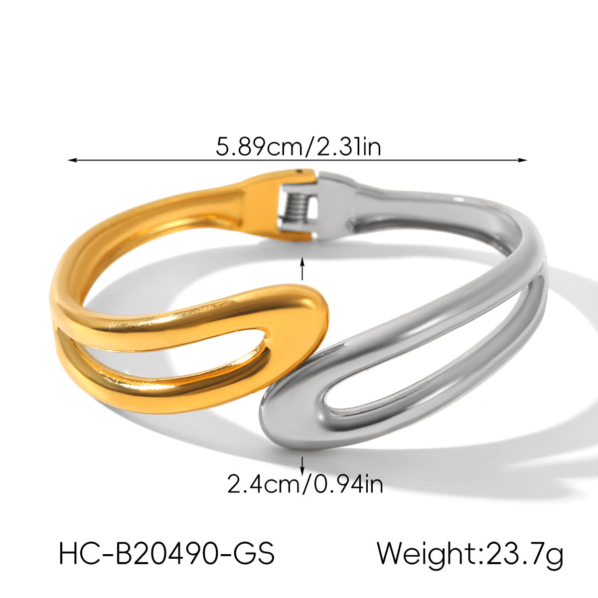 Sier Color Matching Titanium Steel Personality Simple Irregular Bracelets