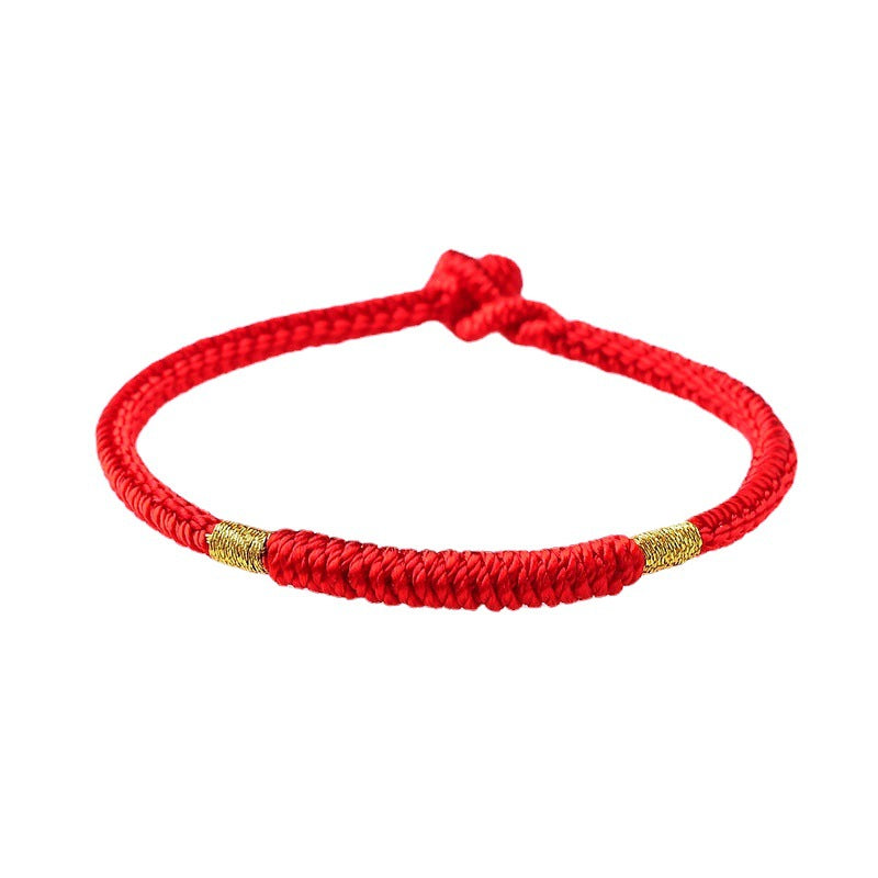 Lebensarmbänder für weibliche Kaninchen mit Dorje-Knoten, rotes Seil