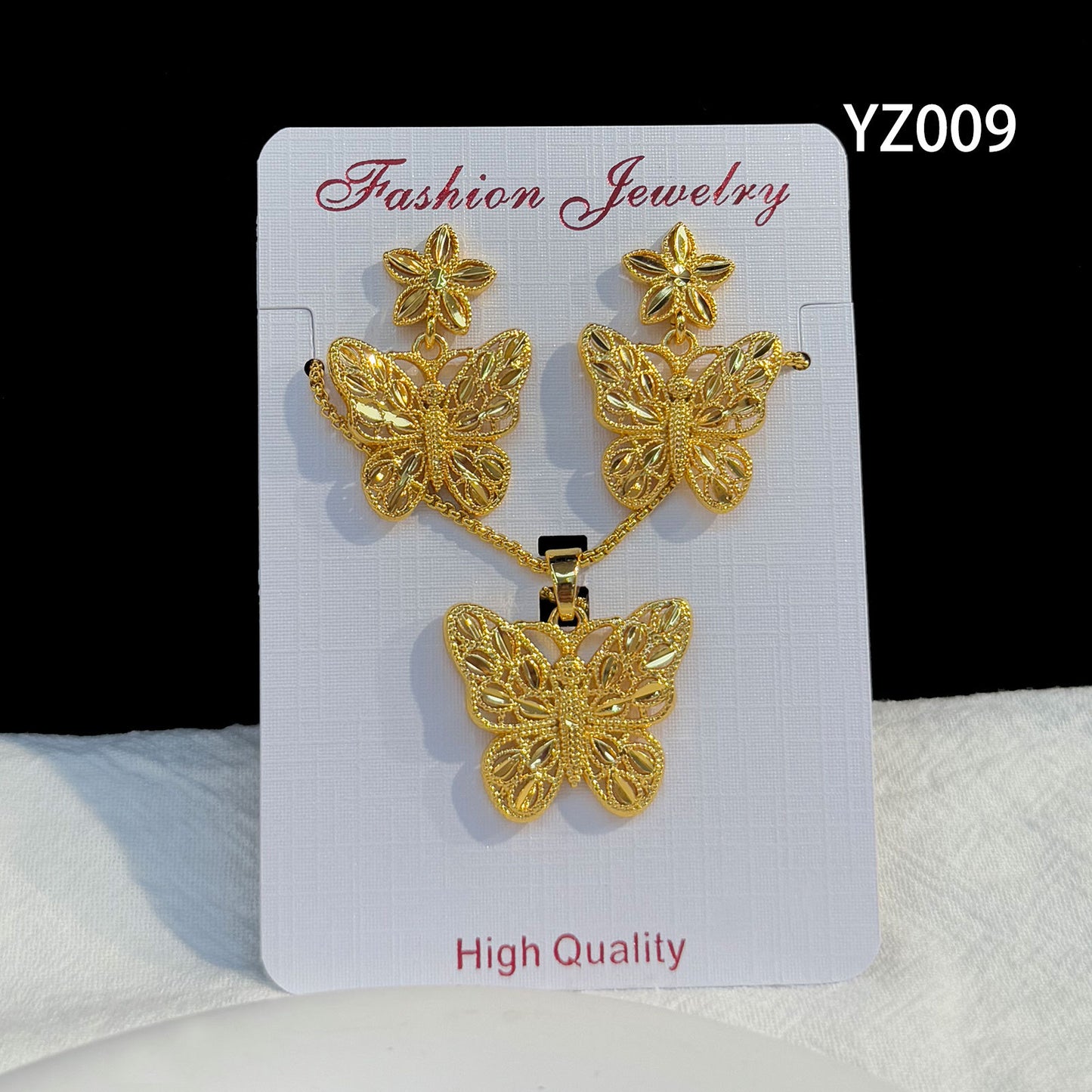 Love Heart Flowers Ear Medium Suit Pendants