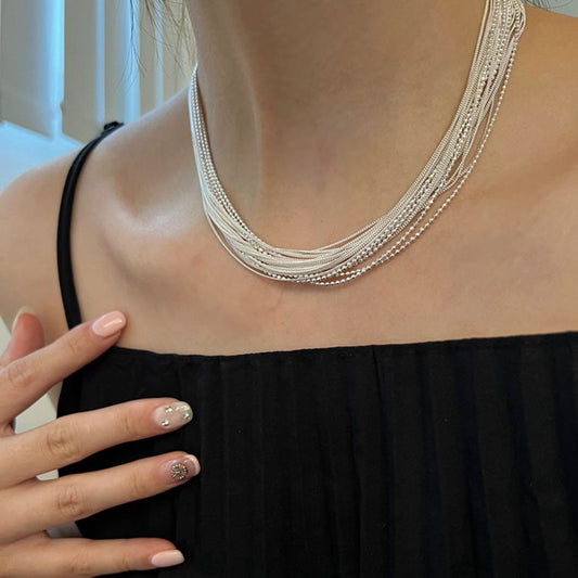 Clavicle Fashionable Temperamental High-grade Female Wave Necklaces