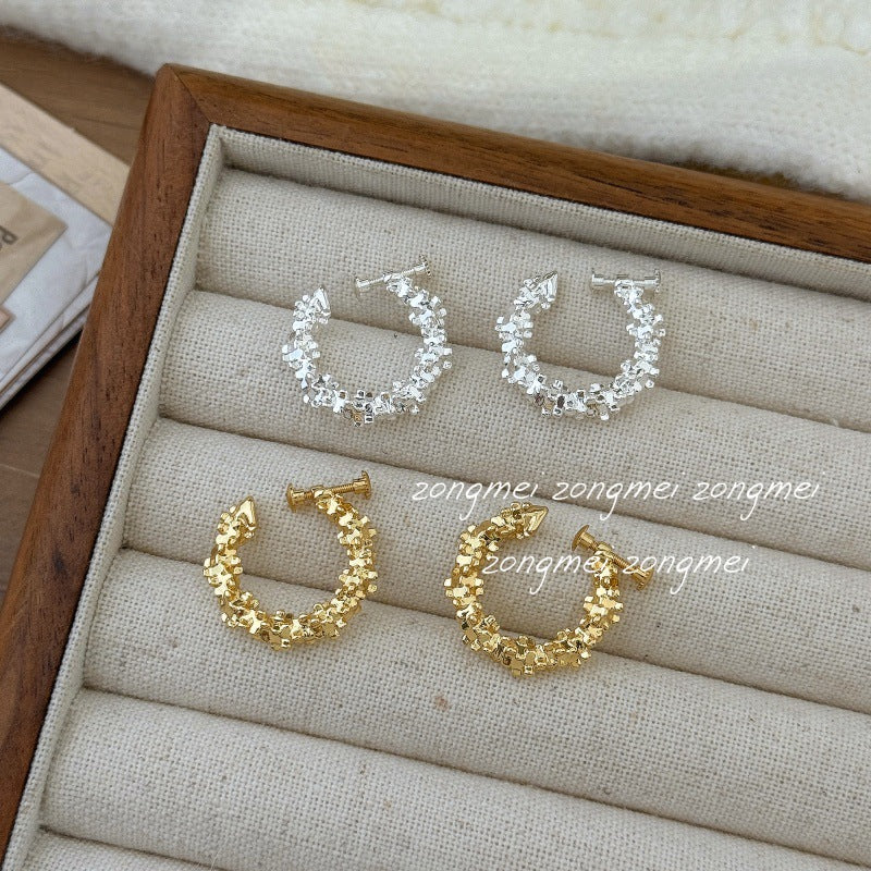 Sier Screw Without Pierced Super Shiny Sparkling Mosquito Coil Rings