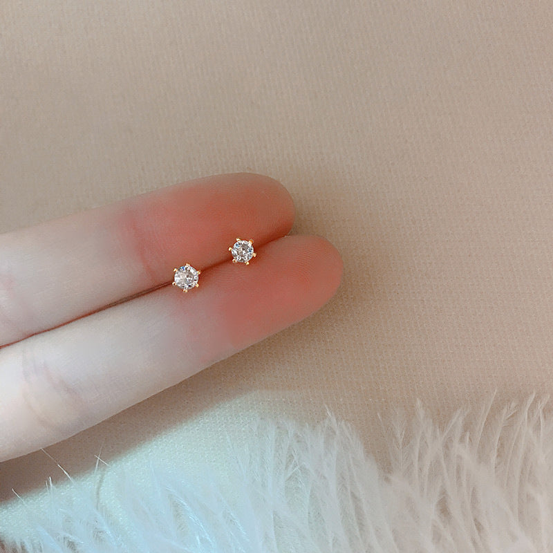 Zircon Trendy Mini Petite Female Simple Rings