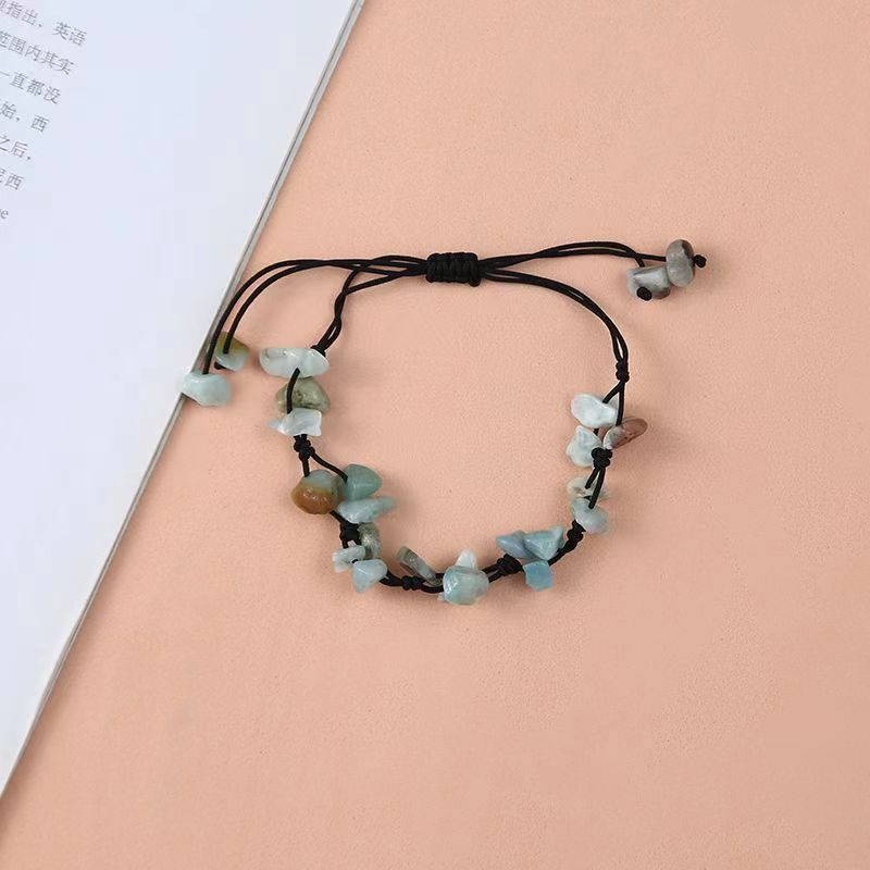 Simple Woven Irregular Natural Gravel Handmade Design Bracelets