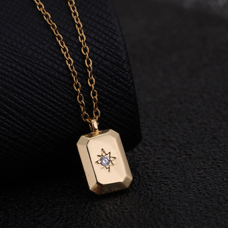 Moon Zircon Fashion Gold Plated Geometric Necklaces