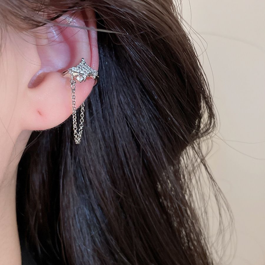 Round Tassel Bone French Vintage Court Style Light Ear Clip