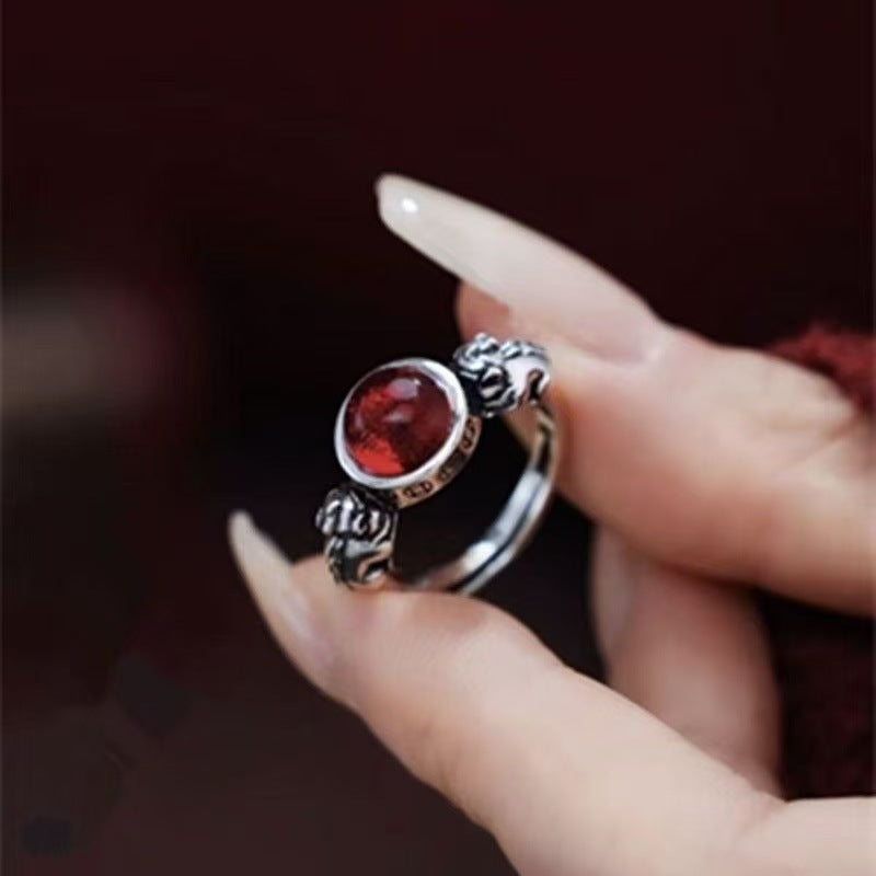 Women's Copper Coin Retro Antique Finish National Fashion Ethnic Style Literary Rings
