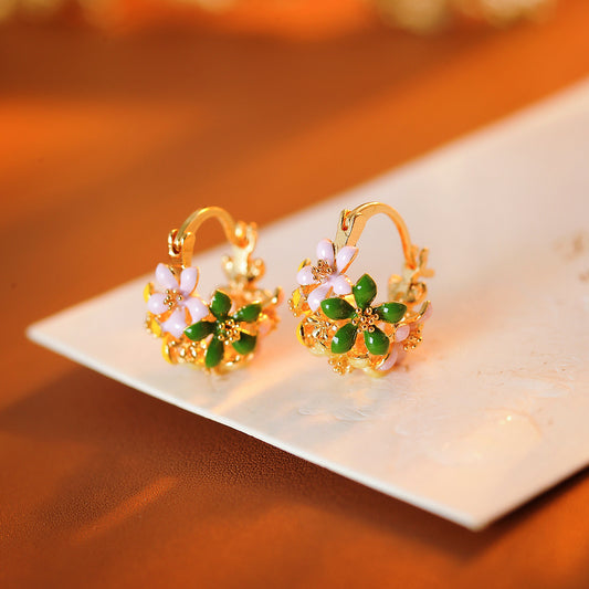 Entry Lux Advanced Rose Honey Classic Retro Earrings