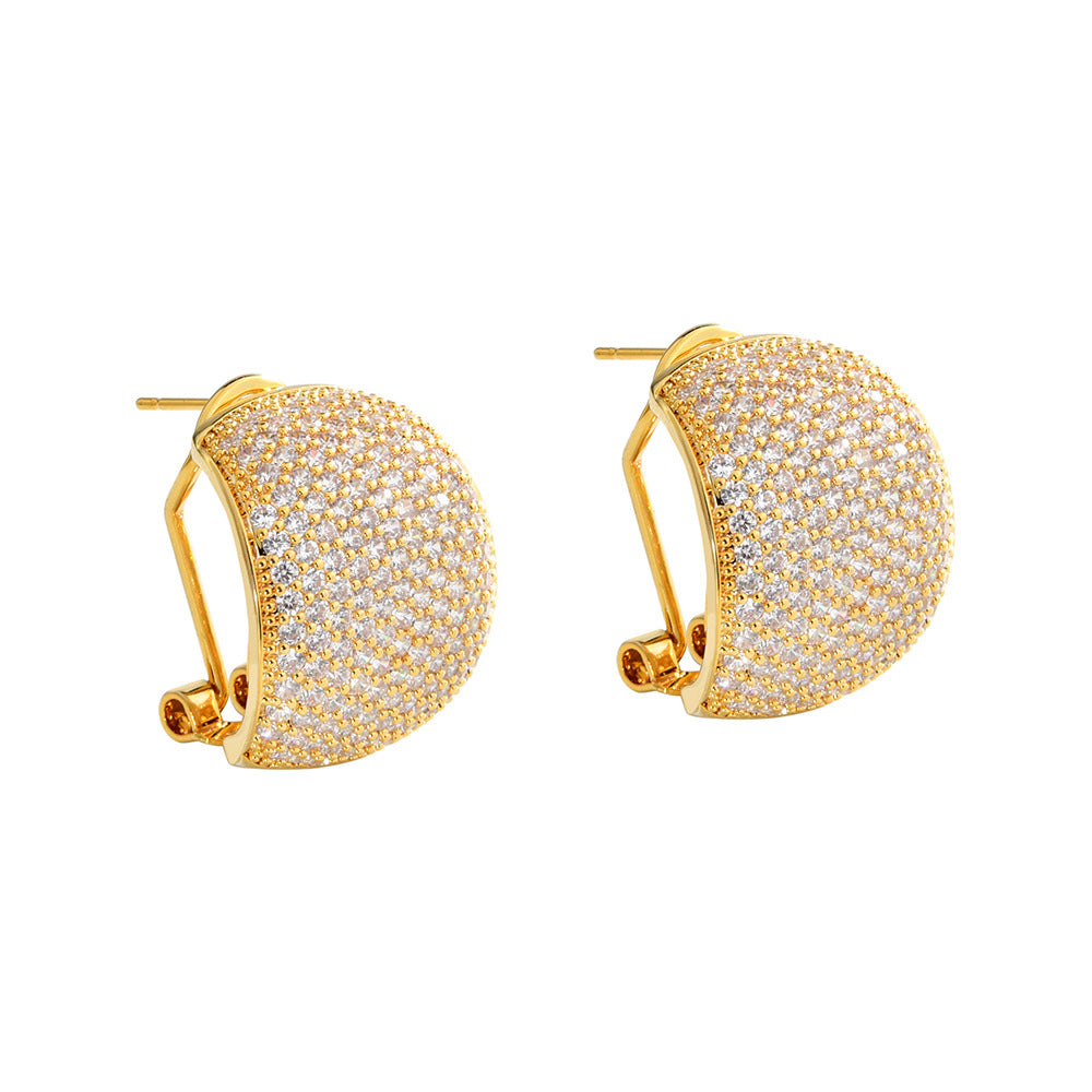 Surface Curved Super Flash Light Luxury Ear Clip