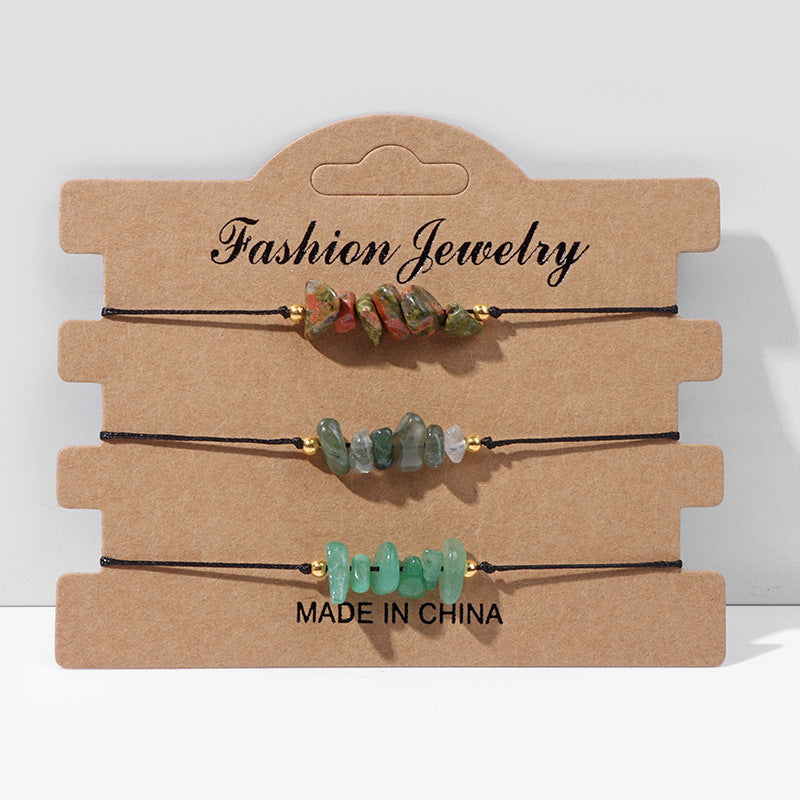 Natural Crystal Gravel Female Irregular Rough Stone Bracelet