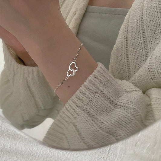 Bracelets à boucle en forme de cœur pour femmes, Version tendance, Design doux