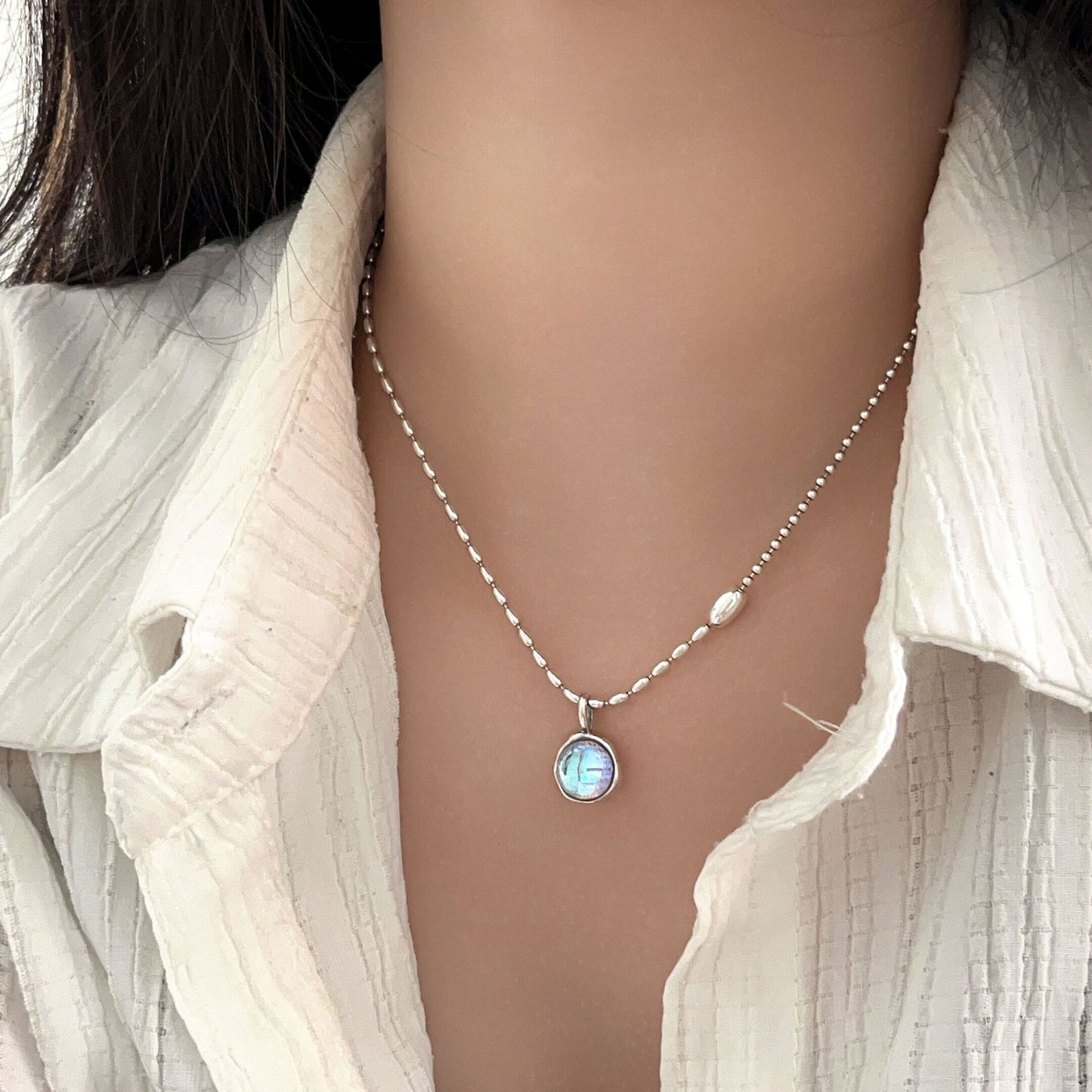 Moonstone Light Luxury Clavicle Chain Neck Necklaces