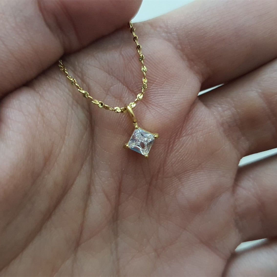 Zircon Clavicle Chain Female Titanium Steel Gold Plated Niche Design Necklaces